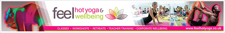 Feel Hot Yoga and Wellbeing promotional 10m banner