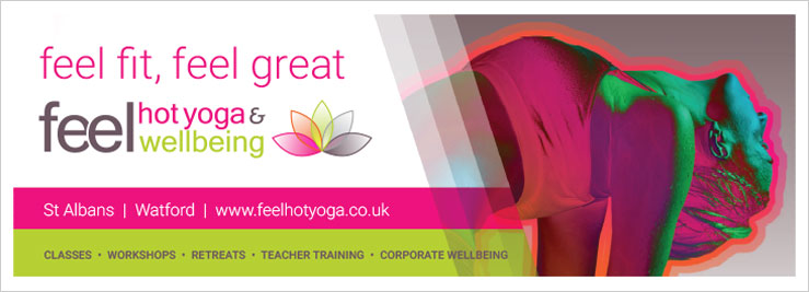 Feel Hot Yoga and Wellbeing promotional A banner