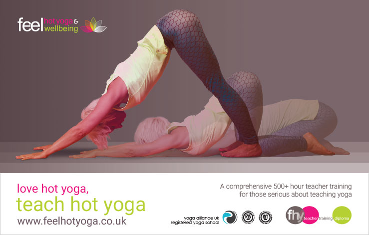 Feel Hot Yoga and Wellbeing Teacher Training Ad